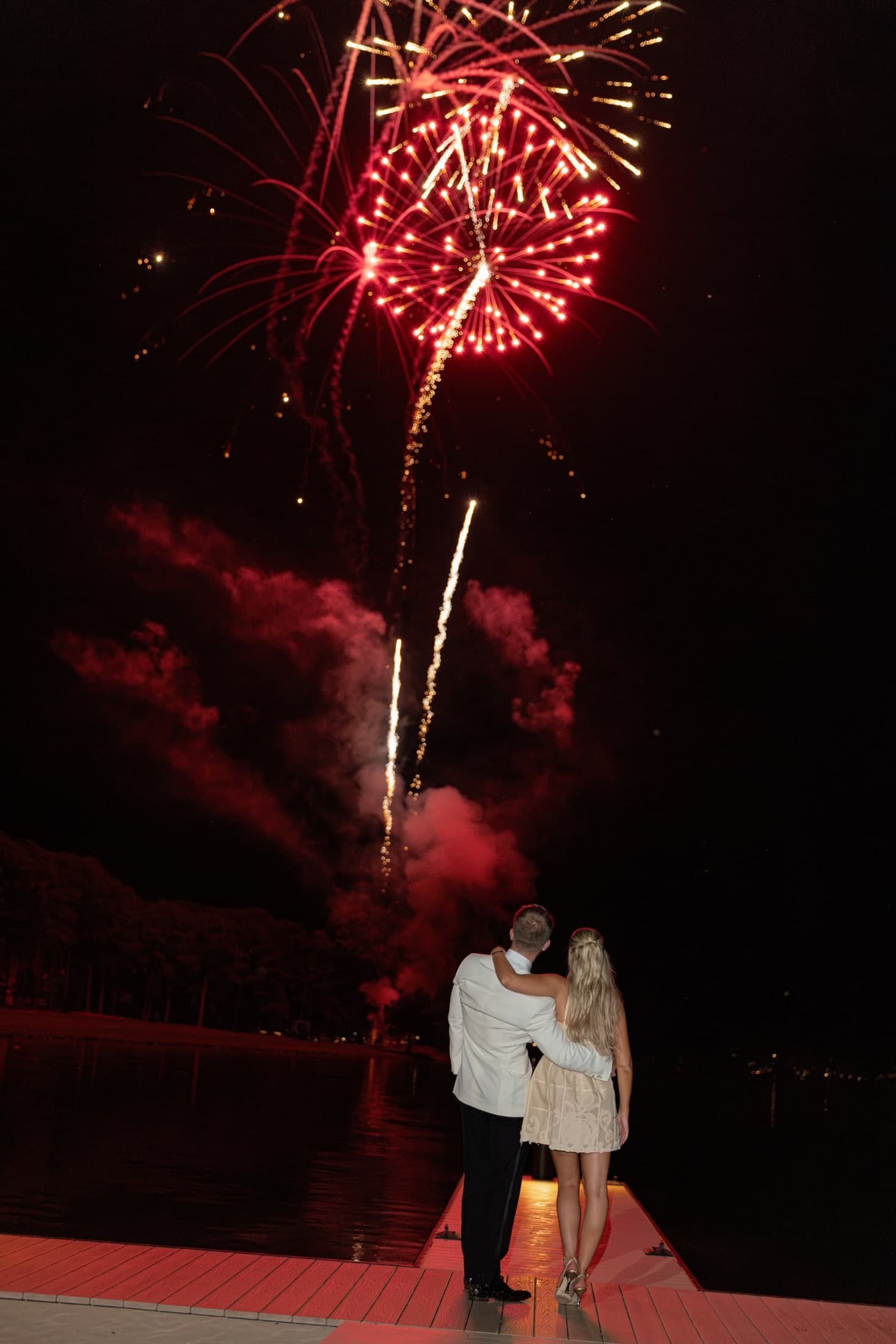 Fireworks over the lake — Sara Beth & Zachary